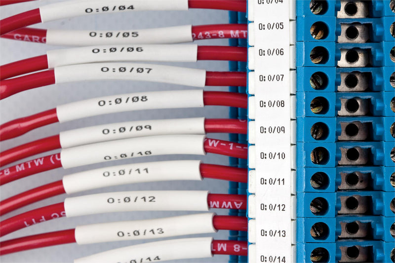 Brady MC-187-342 MC-187-342 Wire Marker Heat Shrinkable Sleeve PO (Polyolefin) Black on White 4.75mm x 2.13m 3.8 mm