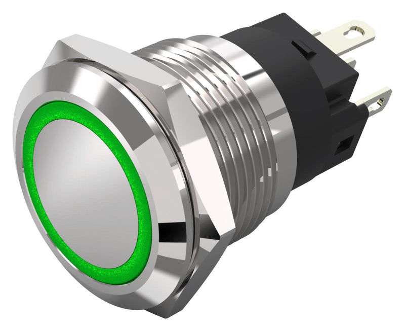 EAO 82-5551.1133 Vandal Resistant Switch 82 Series 19 mm Spdt Momentary Round Flat