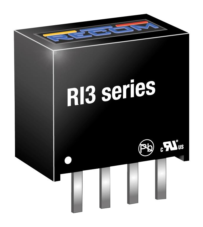 Recom Power RI3-0505S Isolated Through Hole DC/DC Converter ITE 1:1 3 W 1 Output 5 V 600 mA