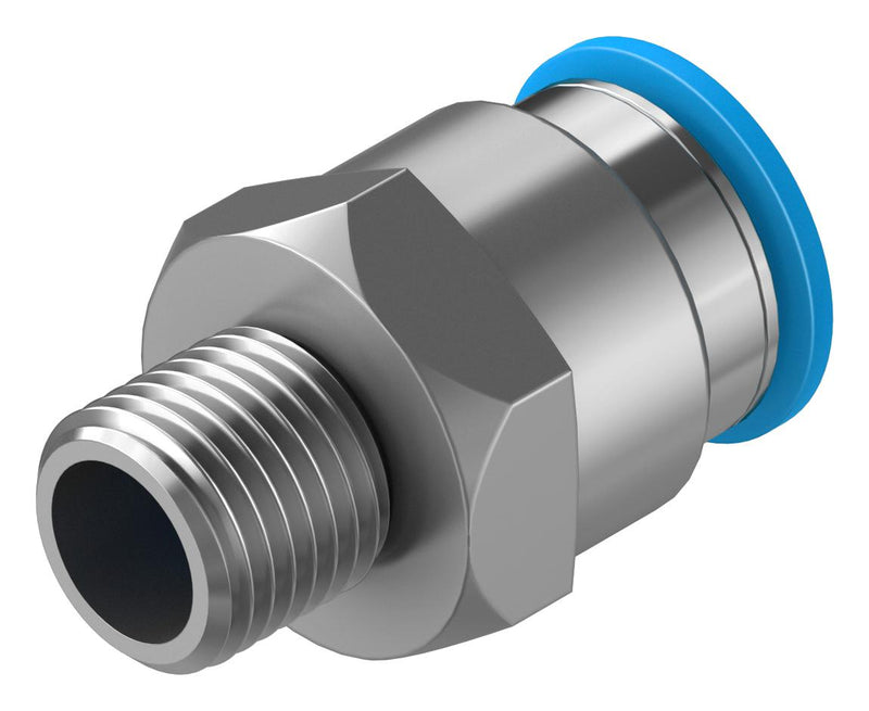 Festo QS-1/4-12 Pneumatic Fitting Push-In R1/4 14 bar 12 mm Brass QS