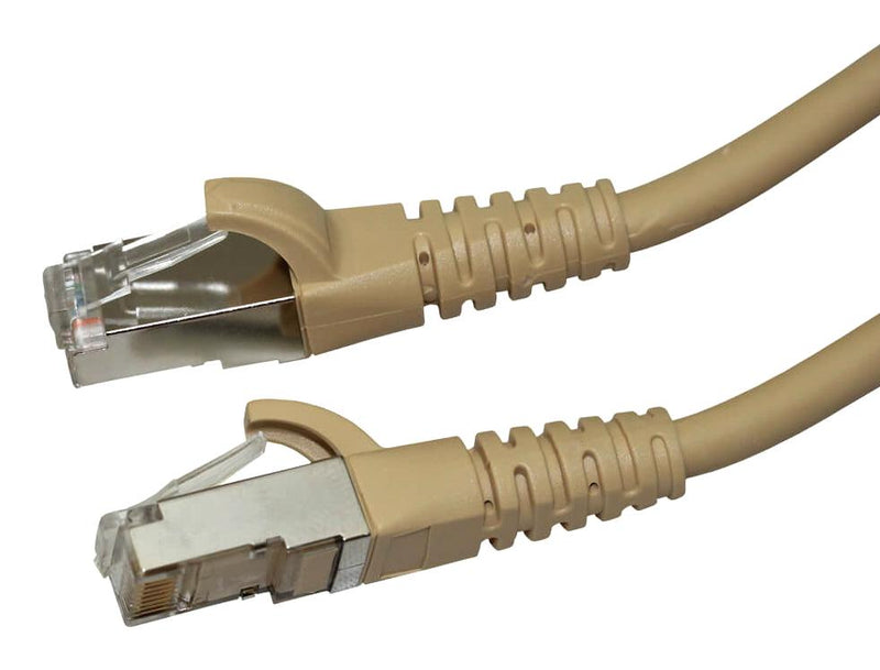 Videk 2996AS-0.3 2996AS-0.3 Ethernet Cable Cat6a 300 mm 11.8" RJ45 Plug to Beige New