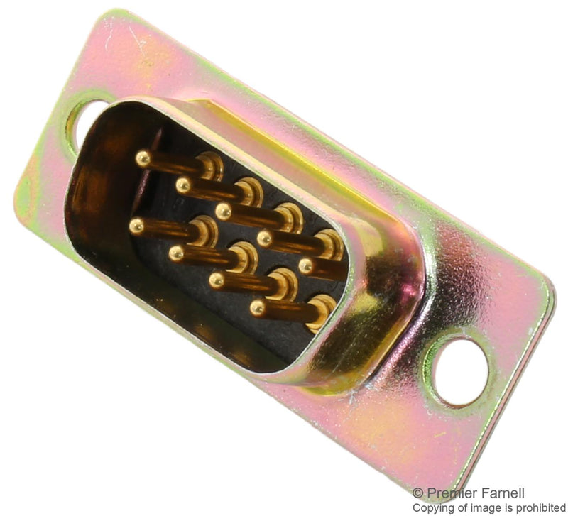 ITT Cannon DEM9P D Sub Connector DB9 Standard Plug DEM Series 9 Contacts DE Solder
