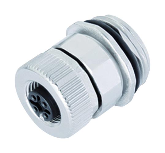 Binder 99-0434-500-05 Sensor Connector 713/763 Series M12 Female 5 Positions Screw Socket Straight Panel Mount