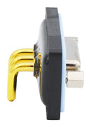 Norcomp CDFR3W3213L211 CDFR3W3213L211 Combination Layout D Sub Connector Nanook CDF Series DA-3W3 Receptacle 3 Contacts Power