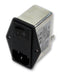 ROXBURGH RIS0622H2 IEC Filter, 0.22 &micro;F, 250 V, 6 A, EMI, RFI, Quick Connect, 1.6 mH