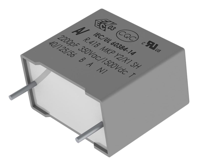 Kemet R41BW368050T0K Safety Capacitor Metallized PP Radial Box - 2 Pin 0.68 &Acirc;&micro;F &plusmn; 10% X1 / Y2 Through Hole
