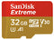 Sandisk SDSQXAF-032G-GN6MA SDSQXAF-032G-GN6MA Extreme Microsdhc Class 10 U3 V30 Memory Card 32GB 90MB/s 60MB/s