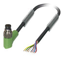 Phoenix Contact SAC-8P-M 8MR/ 15-PUR Sensor Cable 90&deg; M8 Plug Free End 8 Positions 1.5 m 4.9 ft
