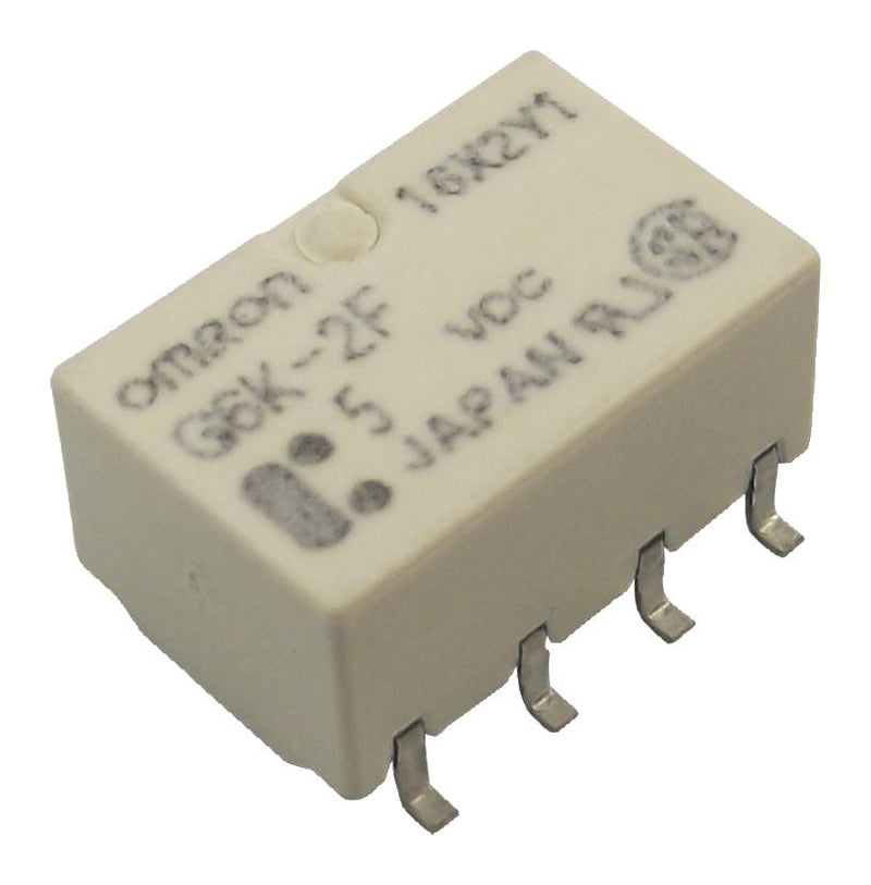 Omron Electronic Components G6SK-2F-TR DC5 Signal Relay 5 VDC Dpdt 2 A G6S Surface Mount Latching Dual Coil