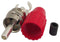 Deltron Components 413-0500 RCA (Phono) Audio / Video Connector 1 Contacts Plug Silver Plated Metal Body Red