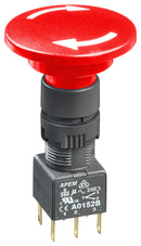 Apem A01MXB+A0152B Industrial Pushbutton Switch A01 Series 16 mm Dpdt Maintained Mushroom Red