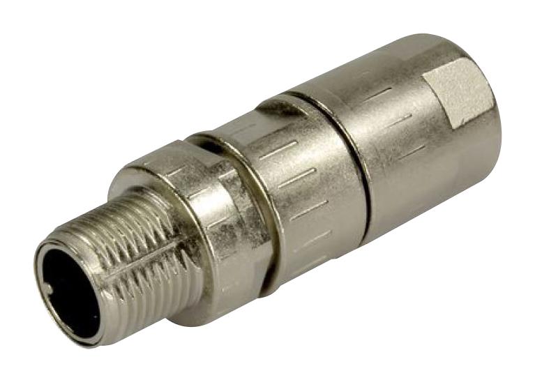 Harting 21038211805 Sensor Connector M12 Plug 8 Contacts Crimp Pin - Not Supplied Straight Cable Mount