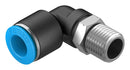 Festo 153051 Pneumatic Fitting Push-In L-Fitting R1/4 14 bar 10 mm PBT (Polybutylene Terephthalate) QSL