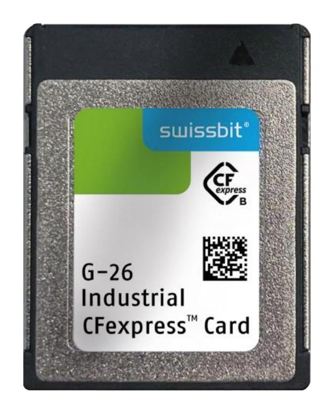 Swissbit SFCE040GW1EB4TO-I-5E-11P-STD SFCE040GW1EB4TO-I-5E-11P-STD Flash Memory Card Type B 3D Pslc Cfexpress 40 GB G-26 Series New
