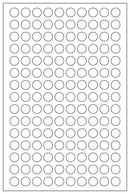 Multicomp PRO MP010414 Label Round Self Adhesive 12 mm Paper White