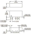 Murata Power Solutions NMA1209SC NMA1209SC Isolated Through Hole DC/DC Converter ITE 1:1 1 W 2 Output 9 V 55 mA