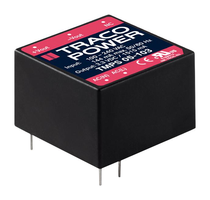 Tracopower TMPS 05-148 AC/DC PCB Mount Power Supply (PSU) 1 Output 5 W 48 V 104 mA