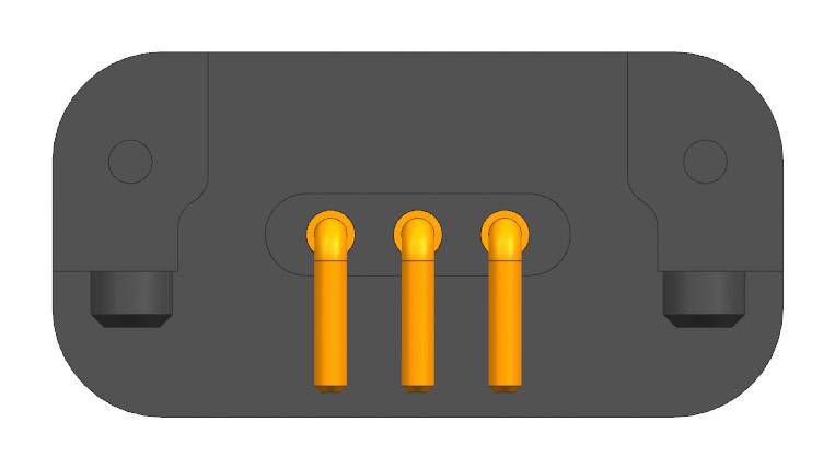 Multicomp PRO MP009332 Magnetic Connector 3 Contacts Receptacle Right Angle 1.6 mm 2 A Black