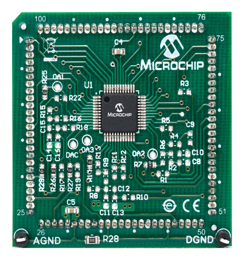 Microchip MA330050-1 Evaluation Board dsPIC33CK64MP105 MCU Plug-In Module External Op-Amp