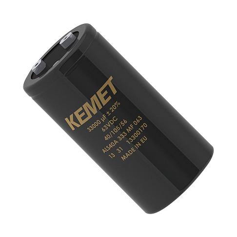 Kemet ALS40A222DB100 Electrolytic Capacitor 2200 &micro;F 100 V ALS40 Series 6000 Hours @ 105&deg;C &plusmn; 20% Screw