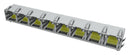 Amphenol Communications Solutions RJE398881410 Modular Connector RJ45 Jack 1 x 8 (Ganged) 8P8C Through Hole Mount