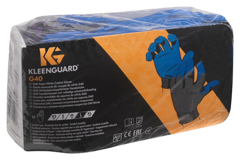 Kleenguard 40227 40227 Safety Gloves Knit Wrist L Nitrile / Nylon (Polyamide) Black Blue