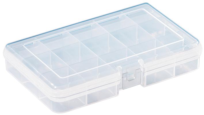 DURATOOL 101CTN STORAGE BOX, 15 COMPARTMENT, TRANSPARENT