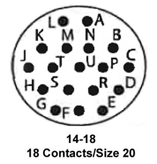 ITT Cannon KPT00F14-18PW KPT00F14-18PW Circular Connector KPT Wall Mount Receptacle 18 Contacts Solder Pin Bayonet 14-18