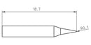 Weller T0050108999 Soldering Tip Conical 0.2 mm Rtms Smart Micro Series New