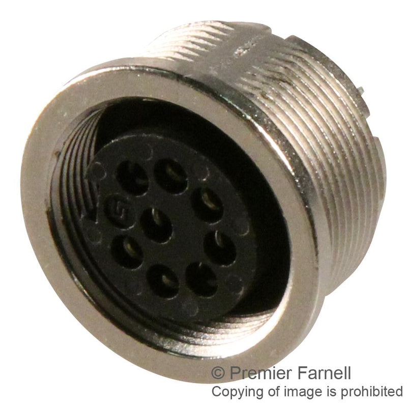 Binder 09 0174 00 08 09 08 Circular Connector 723 Series Panel Mount Receptacle 8 Contacts Solder Socket Brass Body