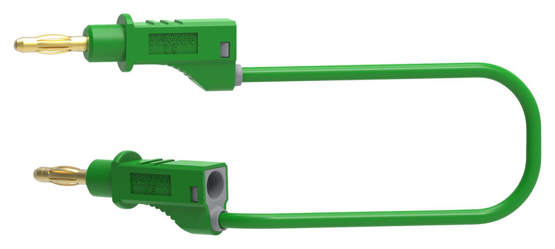 Tenma 72-13814 Test Lead 4mm Stackable Banana Plug 70 VDC 36 A Green 1 m