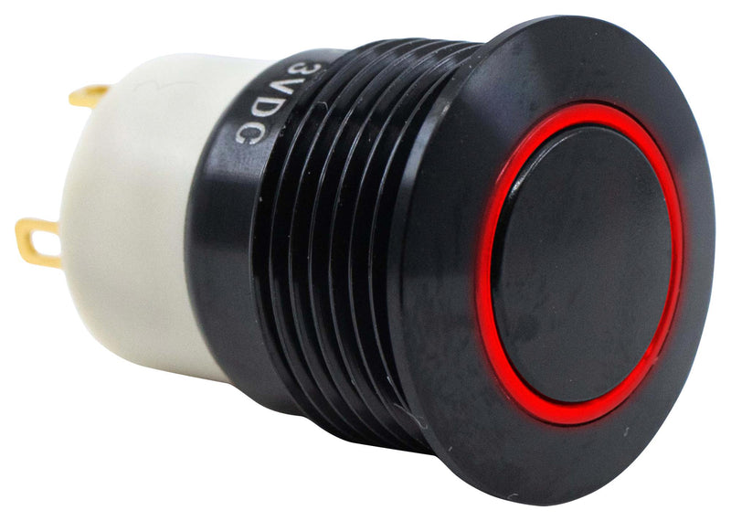 E-SWITCH PVA6LRE21131 Vandal Resistant Switch PVA6L Series 16 mm SPST-NO DM Off-On Round Black New