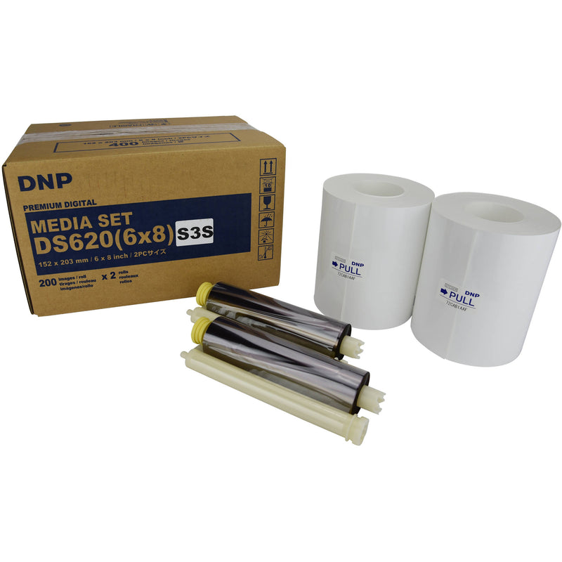 DNP 6 x 8" Triple Strip Sticker Media Set for DS620A Printer (2-Pack)