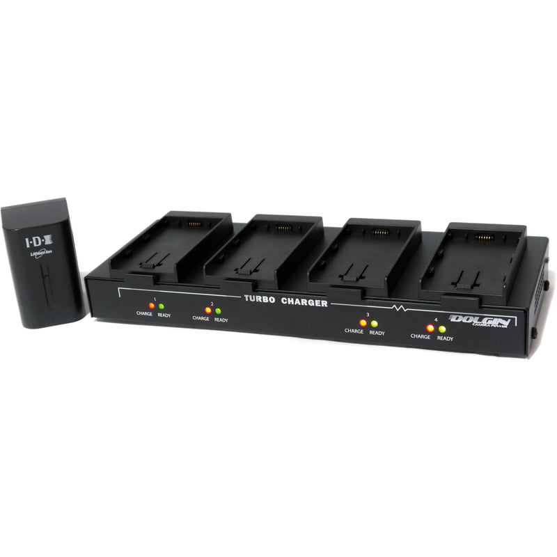 Dolgin Engineering TC40 Four-Position Simultaneous Battery Charger for JVC SSL-JVC50 and SWIT S-8I50