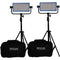 Dracast LED500 Pro Bi-Color LED 2-Light Kit with Gold Mount Battery Plates and Stands