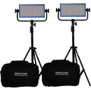 Dracast LED500 Pro Daylight LED 2-Light Kit with Gold Mount Battery Plates and Stands