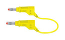 Staubli 66.9408-100-24 Banana Test Lead 4mm Stackable Plug 3.3 ft 1 m Yellow 32 A