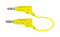 Staubli 66.9408-100-24 Banana Test Lead 4mm Stackable Plug 3.3 ft 1 m Yellow 32 A