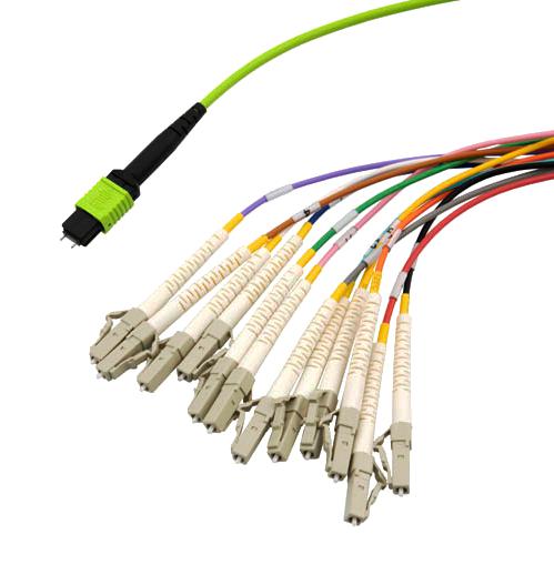 L-COM MPM12OM5-FLCZ-05 MPM12OM5-FLCZ-05 Fibre Cord MPO PLUG-LC MM 500MM
