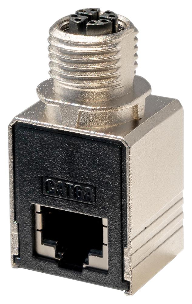 TUK SGM1290 SGM1290 Connector Adapter Right Angle Cat6A X Coded M12 8 Ways Receptacle RJ45 New