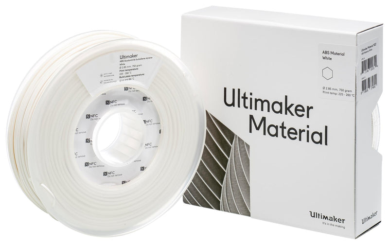 Ultimaker 1622 3D Printer Filament 2.85mm 750g ABS White