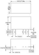 Murata Power Solutions MGJ2D051509SC Isolated Through Hole DC/DC Converter Gate Drive 1:1 2 W Output 15 V 80 mA
