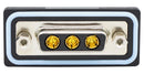 Norcomp CDFR3W3213L211 CDFR3W3213L211 Combination Layout D Sub Connector Nanook CDF Series DA-3W3 Receptacle 3 Contacts Power