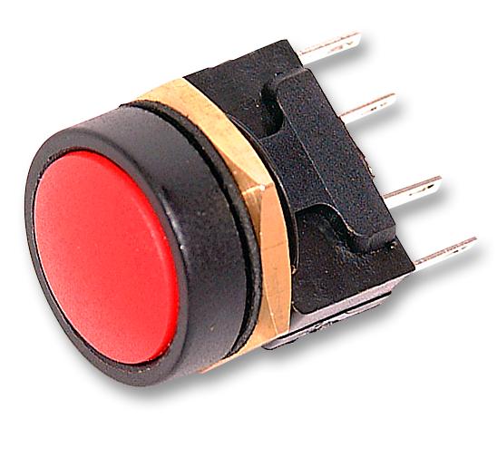 ITW SWITCHES 49-59122 Pushbutton Switch, Off-(On), SPST-1NO / 1NC, 250 V, 50 V, 10 A, Solder