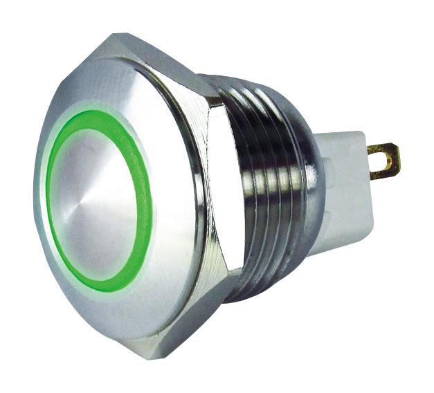 Multicomp PRO MC010900 VR SW Illum SPST-NO GRN 0.1A 48V