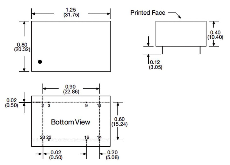 XP Power JCE0624S24 JCE0624S24 Isolated Through Hole DC/DC Converter 2:1 Input ITE 6 W 1 Output 24 V 250 mA