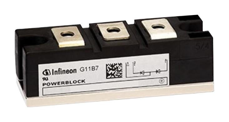 Infineon DD171N16KHPSA2 Diode Module 1.8 kV 171 A 1.26 V Dual Series 3 Pins