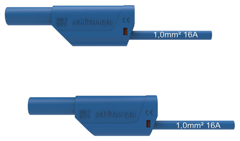 Schutzinger DI VSFK 8500 / 1 200 BL DI Vsfk BL Test Patch Lead Banana&nbsp; 4mm Stackable Banana Plug Shrouded