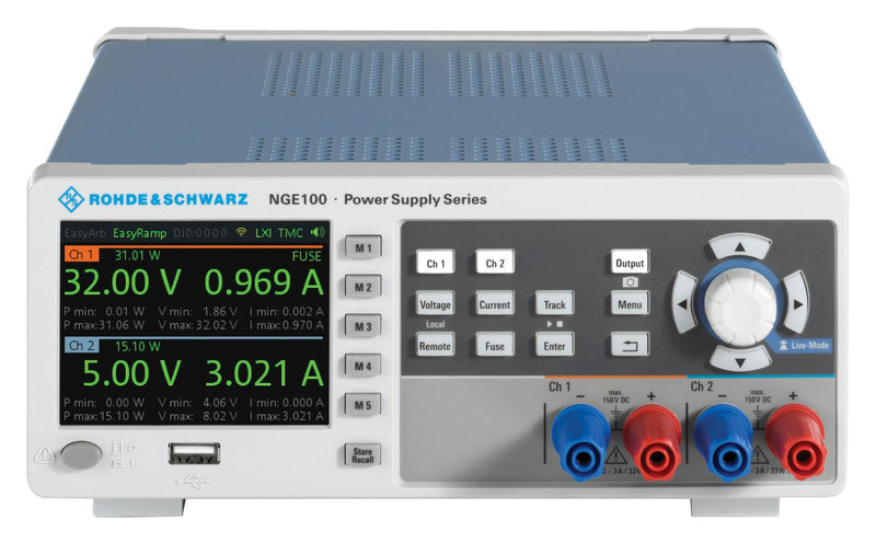 Rohde &amp; Schwarz NGE102B Bench Power Supply Adjustable 2 Output 0 V 32 A 3