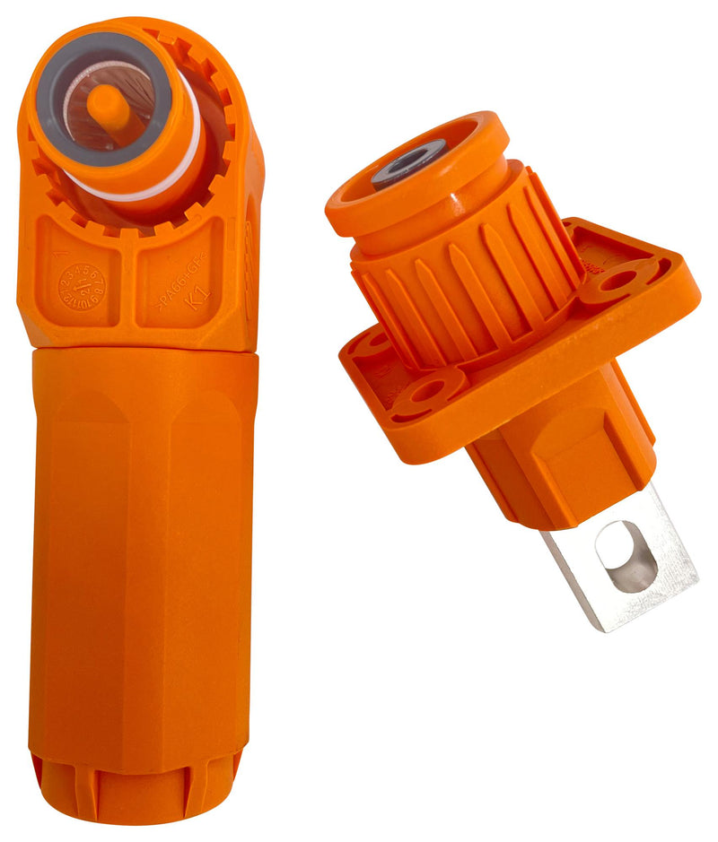 Amphenol Industrial SLPHPC95BSO1 High PWR Conn R/A Plug Crimp 350A/ORG